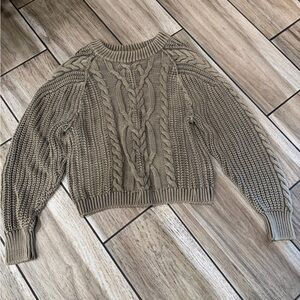 Cable Knit Sweater in Brown
